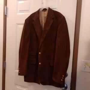 Vtg 70s Levi’s Panatela Sportswear Blazer 46L Corduroy Brown Western Cowboy